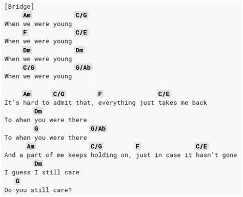 When We Were Young by Adele | Guitar Chords - Six String Acoustic