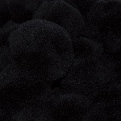 1 inch Black Small Craft Pom Poms 100 Pieces | artcovecrafts.com