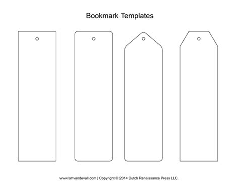 Blank Bookmark Templates - Make Your Own Bookmarks