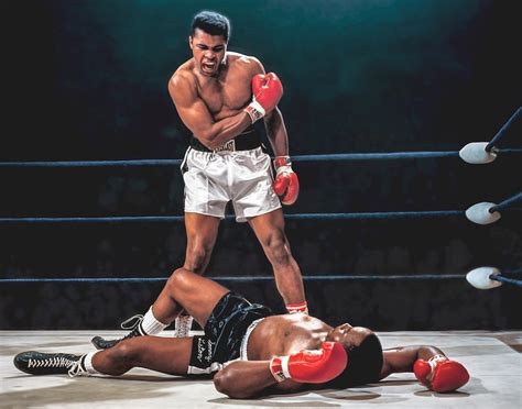 Muhammad Ali Legendary Boxer Sonny Liston Knock Out Cassius Clay Boxing Art Print 11x14 48x36 - Etsy