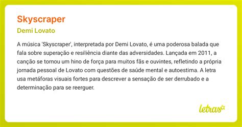 Significado da música SKYSCRAPER (Demi Lovato) - LETRAS.MUS.BR