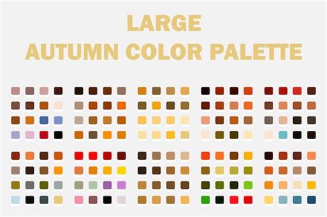 Premium Vector | Large color palette of autumn colors. vector