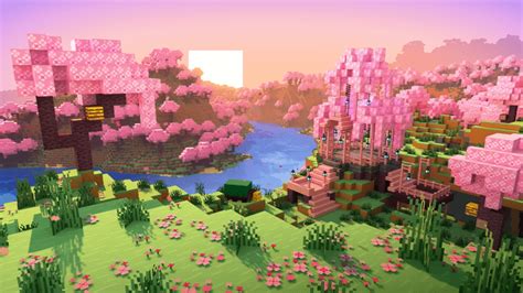 Minecraft Cherry Grove [1920×1080] : r/wallpaper