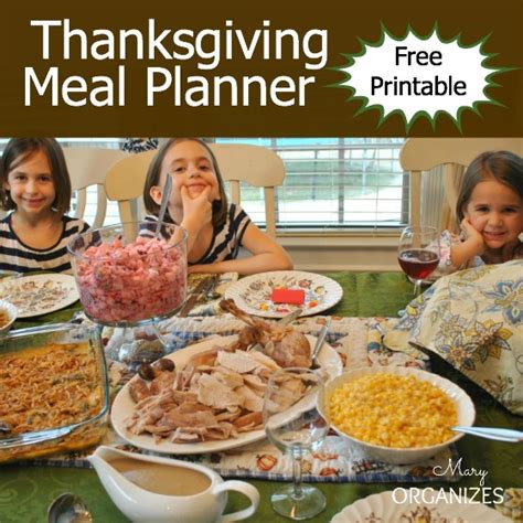 Thanksgiving Meal Planner - creatingmaryshome.com