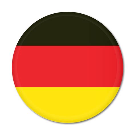 German Flag Button Badge - 5cm Diameter Country Flags Pin Badges