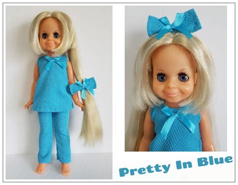 16" Velvet Doll Clothes - PRETTY IN BLUE Mini Dress, Pants and Hair Bow - Handmade Custom ...