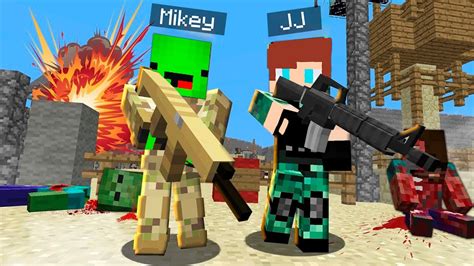 How Mikey & JJ Became Military Soldier in Minecraft Challenge (Maizen Mazien Mizen) - YouTube