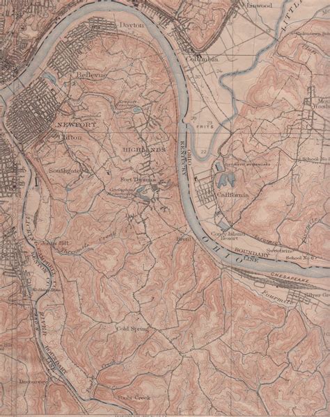 1912 Map of Northern Campbell County, Kentucky | Kentucky, My old kentucky home, Campbell