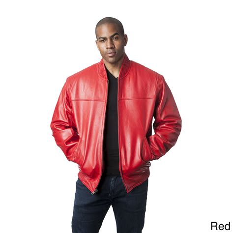 Our Best Men's Outerwear Deals | Shop mens clothing, Leather bomber jacket, Red jacket leather