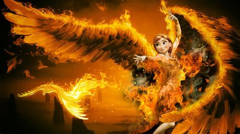 Frozen - 1920x1080 (Anna Fire Wings) by CoGraphiC on DeviantArt