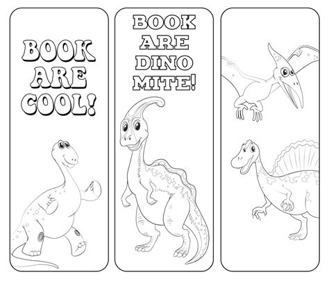 dinosaur bookmarks - Clip Art Library