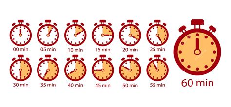 Premium Vector | Cooking time set of time counter icons from 5 minutes ...