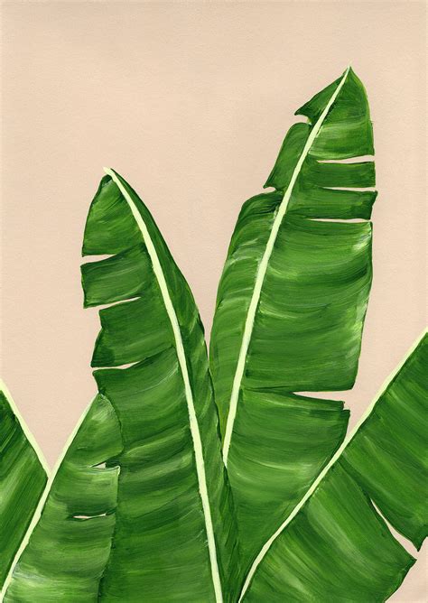 Greenhouse Banana Print Wall Art A3 | Banana leaf art, Leaf ...