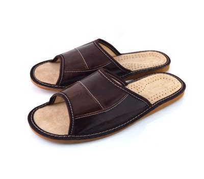 Open Toe Men Slipper from Soft Real Leather (341-pm)