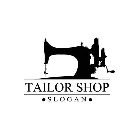 Vintage tailor shop logo icon symbol. Textile or industrial. Vector ...