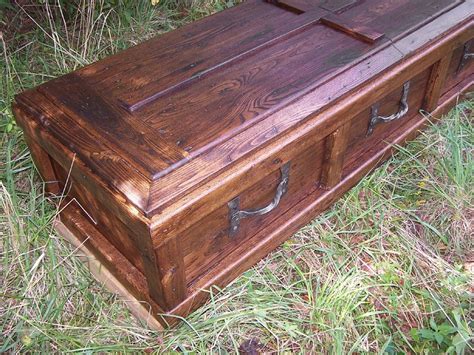 Buy Hand Crafted Reclaimed Wood Custom Casket With Wrought Iron Handles, made to order from The ...