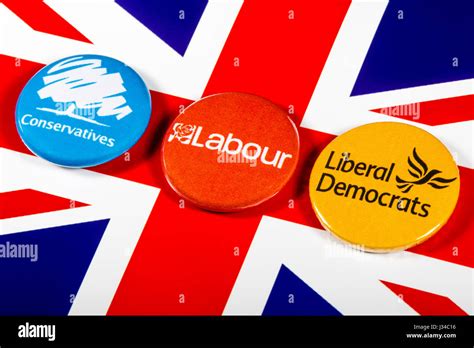 LONDON, UK - MAY 2ND 2017: Conservatives, Labour and Liberal Democrat ...