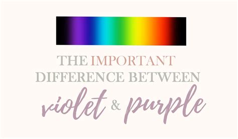 The important difference between violet and purple