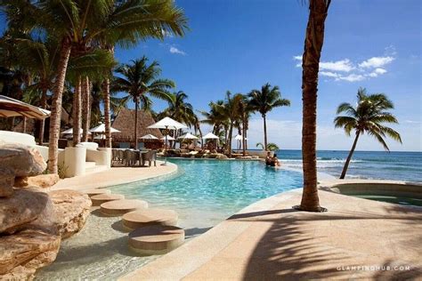 Dazzling Oceanfront Bungalows on Playa del Carmen in the Riviera Maya, Mexico | Hoteles de playa ...