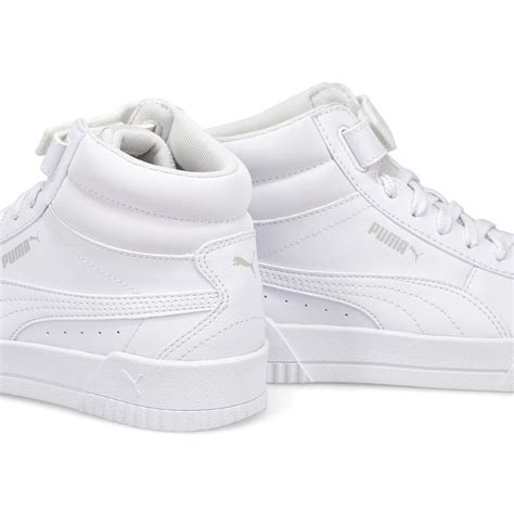 Puma Women's Carina Mid Sneaker - White | SoftMoc.com