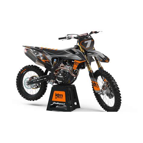 Custom dirt bike Graphics kit ktm FACTORY Neken black/orange CA32C | custom-graphics-mx