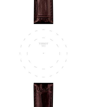 Tissot Official Interchangeable Brown Leather Watch Strap - Macy's