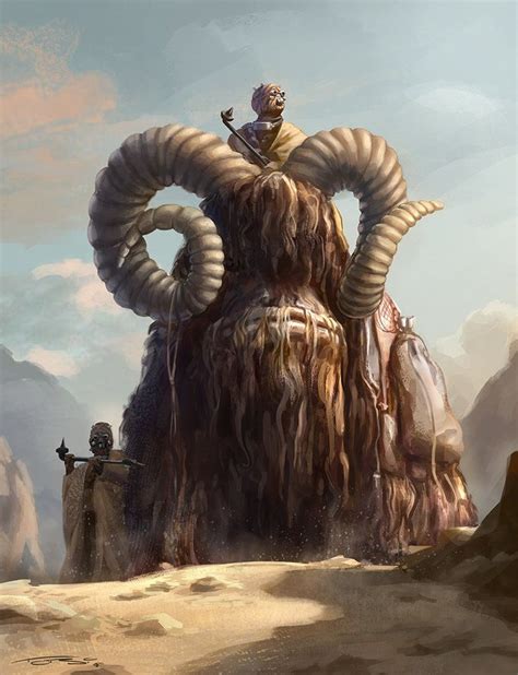 bantha_with_tusken_raiders___star_wars_b Star Wars Painting, Star Wars Artwork, Images Star Wars ...