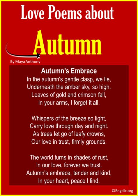 10 Best Love Poems about Autumn - EngDic