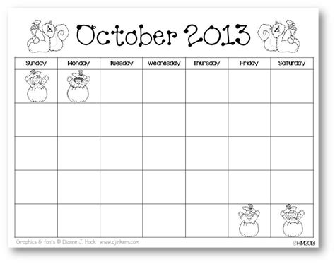 Calendar Printables For Kindergarten