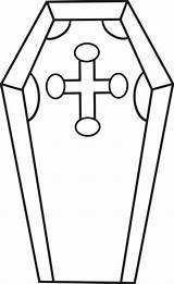 Coffin Coloring Pages Vampire Casket Cliparts Colouring Drawing Mummy  sketch template