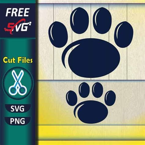 Penn State paw print SVG free for Cricut