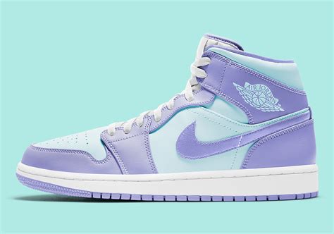 Air Jordan 1 Mid Purple/Aqua - SneakherClub