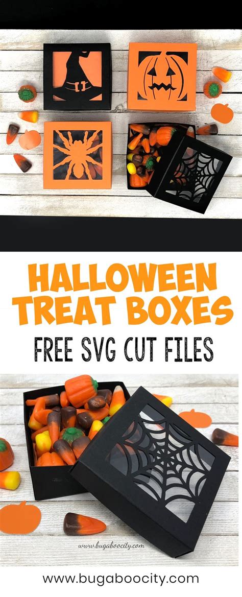 DIY Halloween Treat Boxes with Free SVG Cut Files - Crafting Cheerfully ...