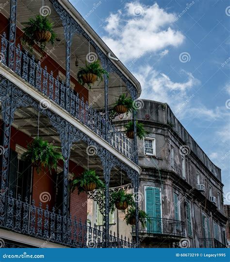 New Orleans French Quarter Architecture Stock Image - Image of ...