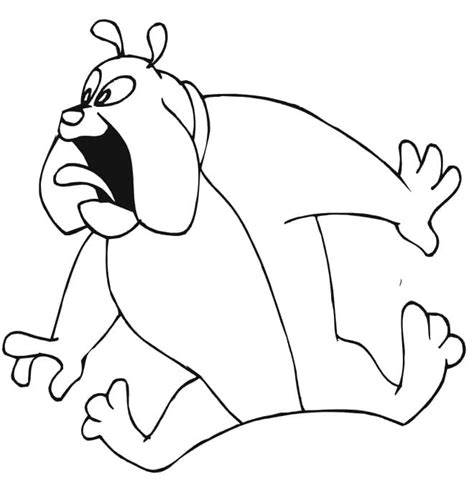 Cartoon Funny Bulldog coloring page - Download, Print or Color Online for Free