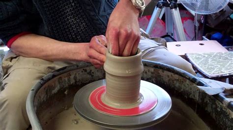 Pottery Throwing Techniques 3 : Throwing a closed in / enclosed form pot on the wheel - YouTube