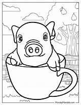 30 Pig Coloring Pages Free PDF Printables sketch template