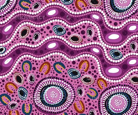 Vector purple background decorated with aboriginal art - Download ...