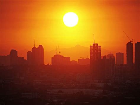 Skyline Silhouette Sunset Picture - Free Philippines Photos