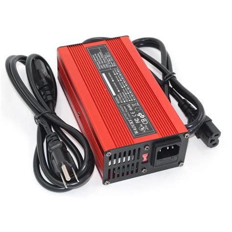 24V 6A Lead acid Battery Charger Motorcycle Charger 27.6V Lead Acid Charger Red Aluminum shell ...