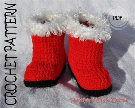 CROCHET PATTERN Santa Baby Booties - Etsy