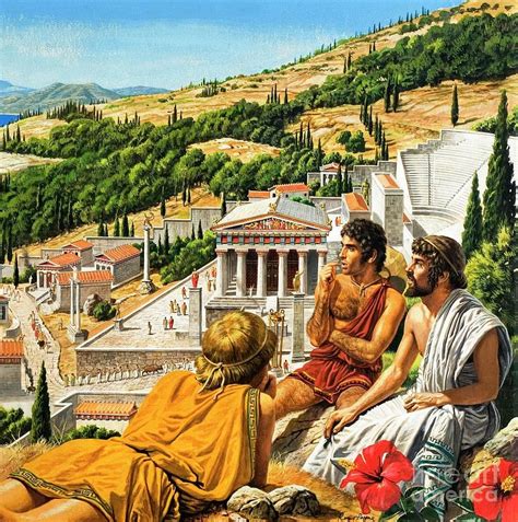 Ancient Greece Scene by Roger Payne in 2021 | Ancient greece art ...