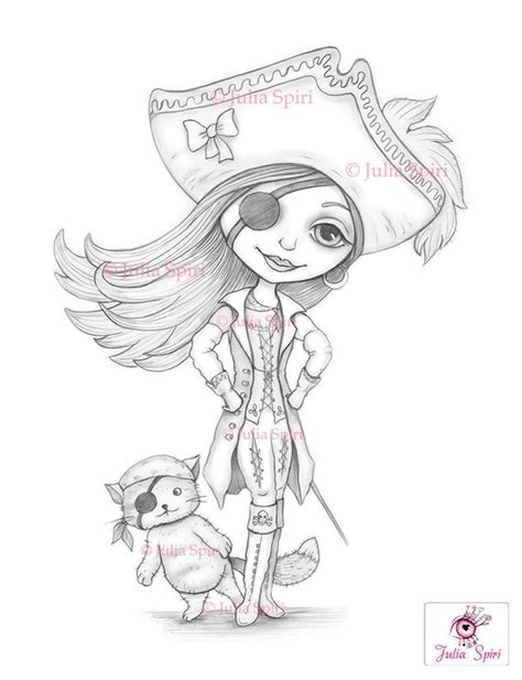 Girl Pirate Coloring Page