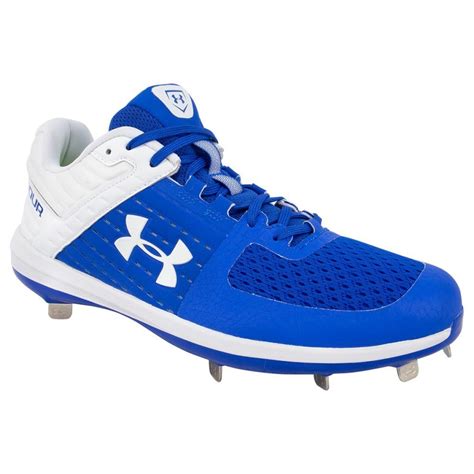 Under Armour Yard Low St Men's Metal Baseball Cleats - Royal/white | Size 12.0 | Royal Blue ...