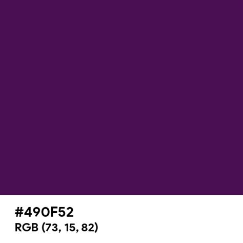 Imperial Purple color hex code is #490F52