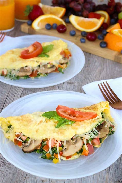 Vegetarian Omelet With Spinach Recipe | Healthy Delicious