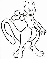Mewtwo Pokemon Drawing Sketch Coloring Page sketch template