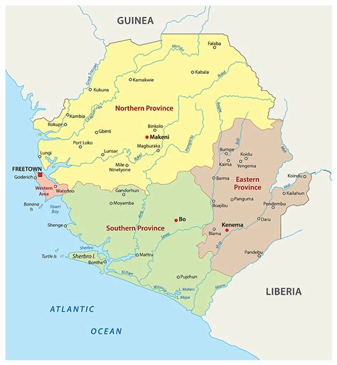 Africa Outline, Sierra Leonean, Western Area, Open Street Map, West African Countries, Physical ...