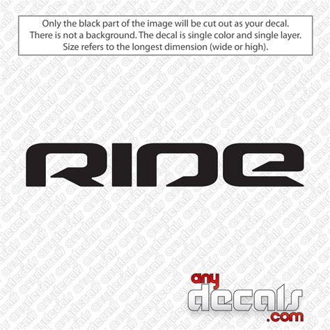 Ride Snowboards Logo Decal Sticker - AnyDecals.com