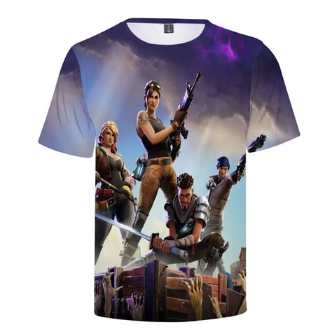 Fortnite T shirts New Men's Cool Print 3d Shirts Summer Short Sleeved ...